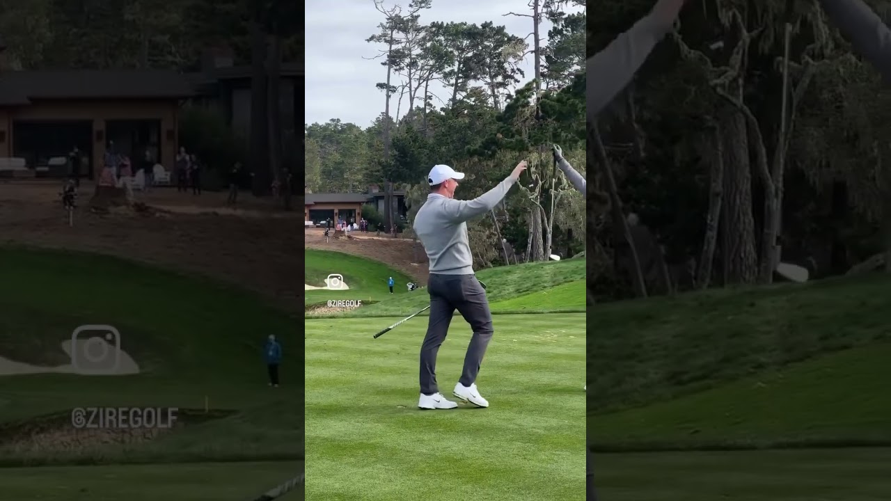Rory Mcilroy Slam Dunk!! At the AT@T Pebble Beach Pro-Am.🔥🔥🔥 #golf #rorymcilroy #clutch