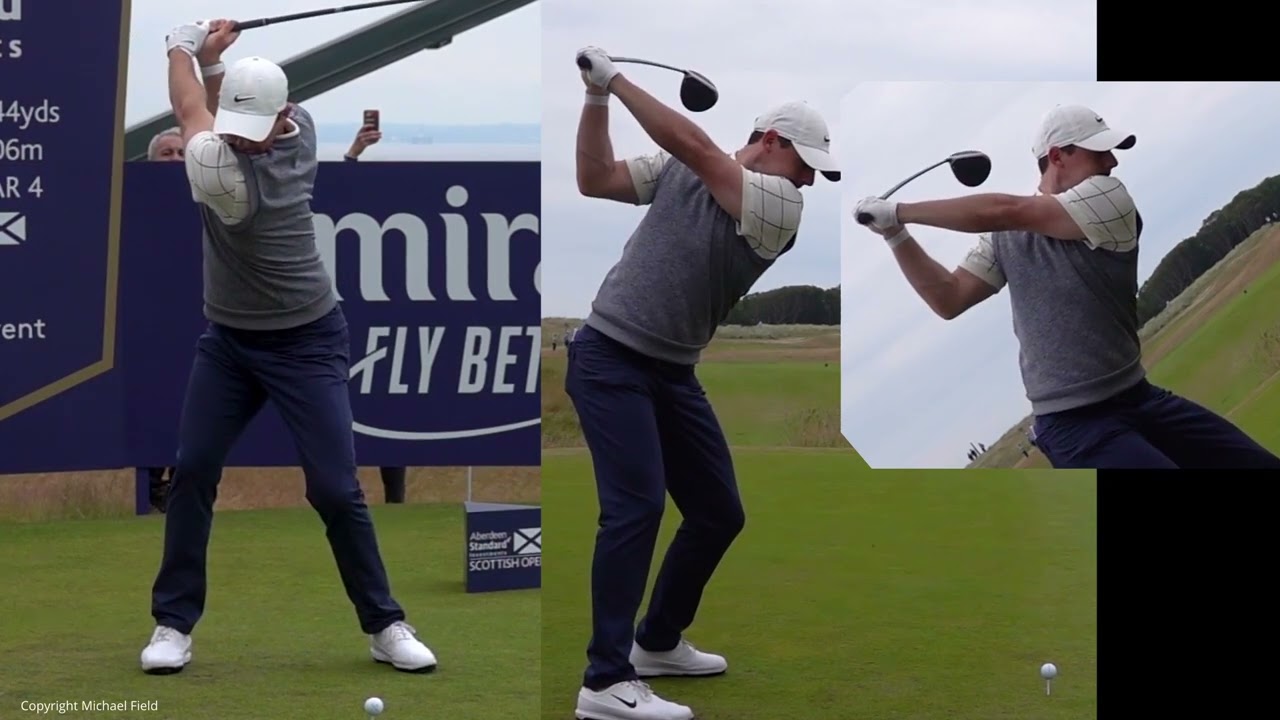 Rory McIlroy's Golf Swing in Slow Motion - Vertical View