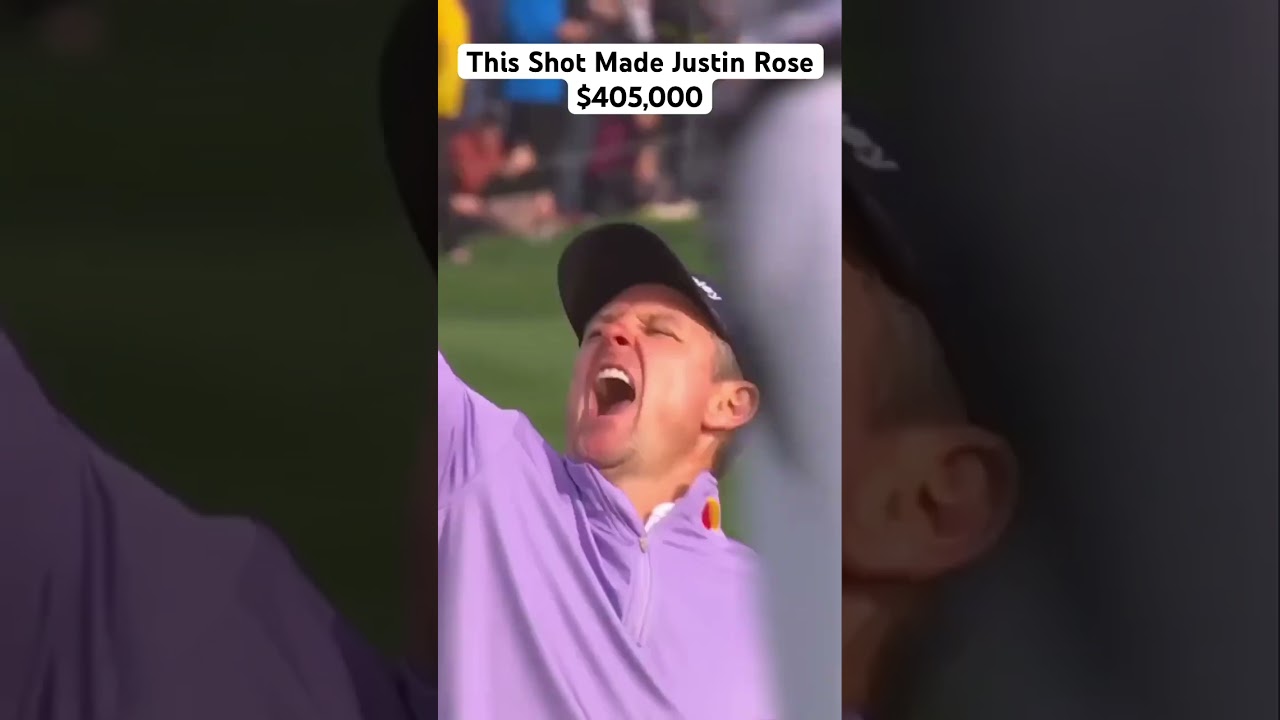 Insane Finish by Justin Rose with his 3 Wood 😮 #pgatour #golf #money #golfswing #tigerwoods #pga