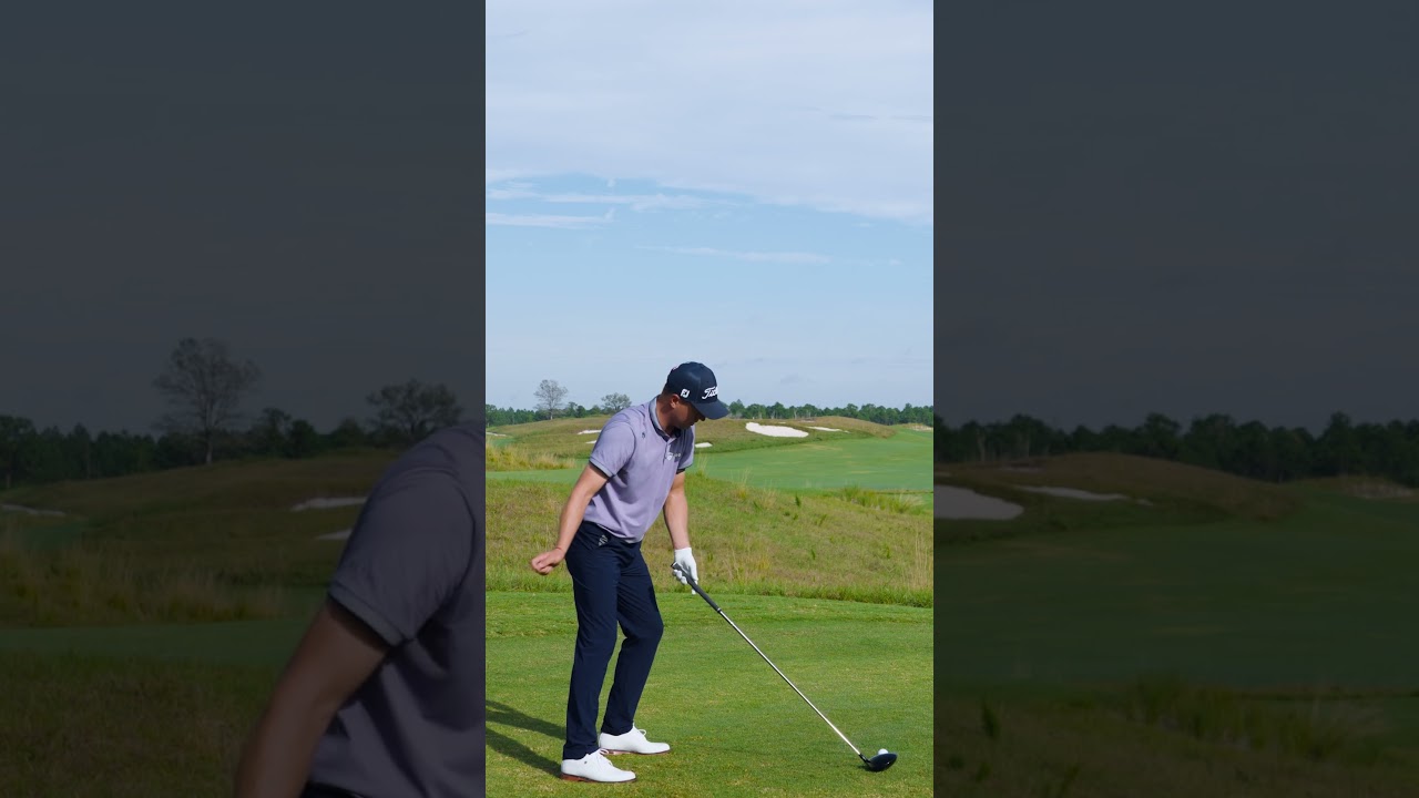 Justin Thomas shows us how he hits a sweeping draw