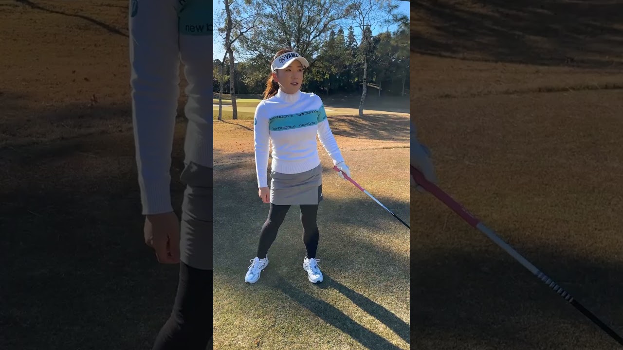 ツアープロの感性　有村プロはこう打つPART2　 #ゴルフ #有村智恵 #レッスン #shorts