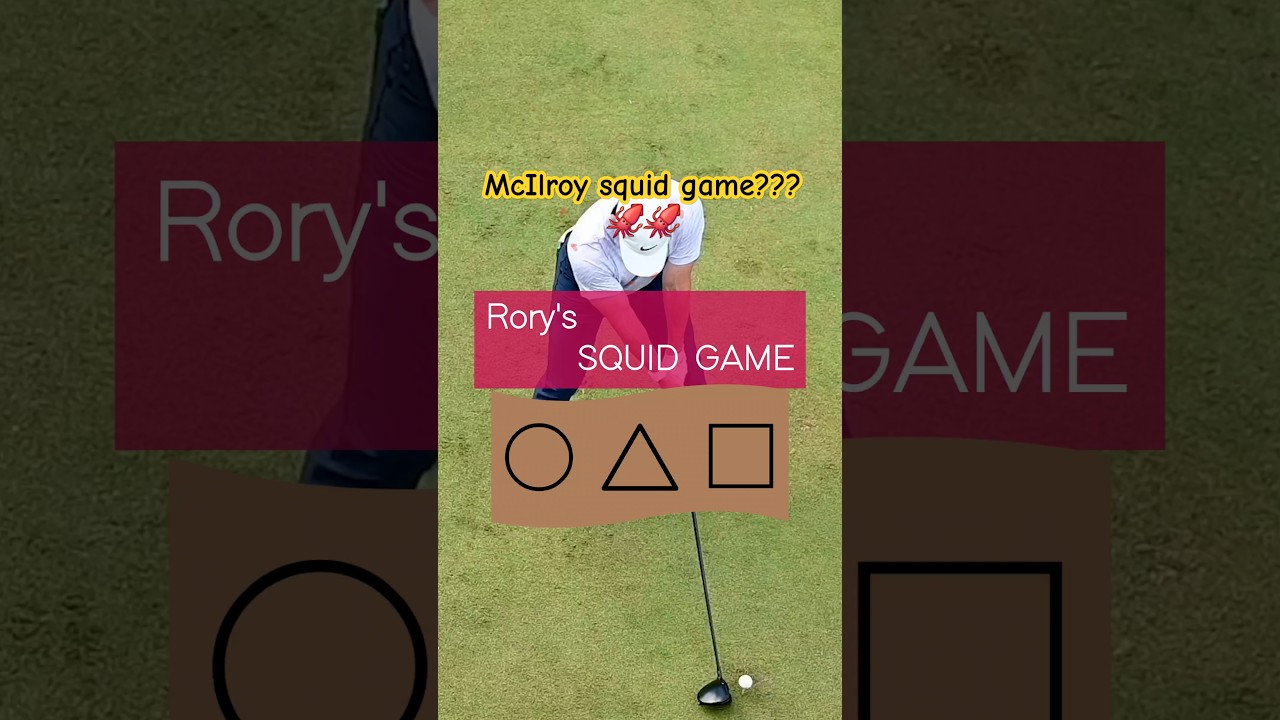 Rory McIlroy Participates in Squid Game !!!?🦑🦑 #golf #golfswing #rorymcilroy slow swing motion