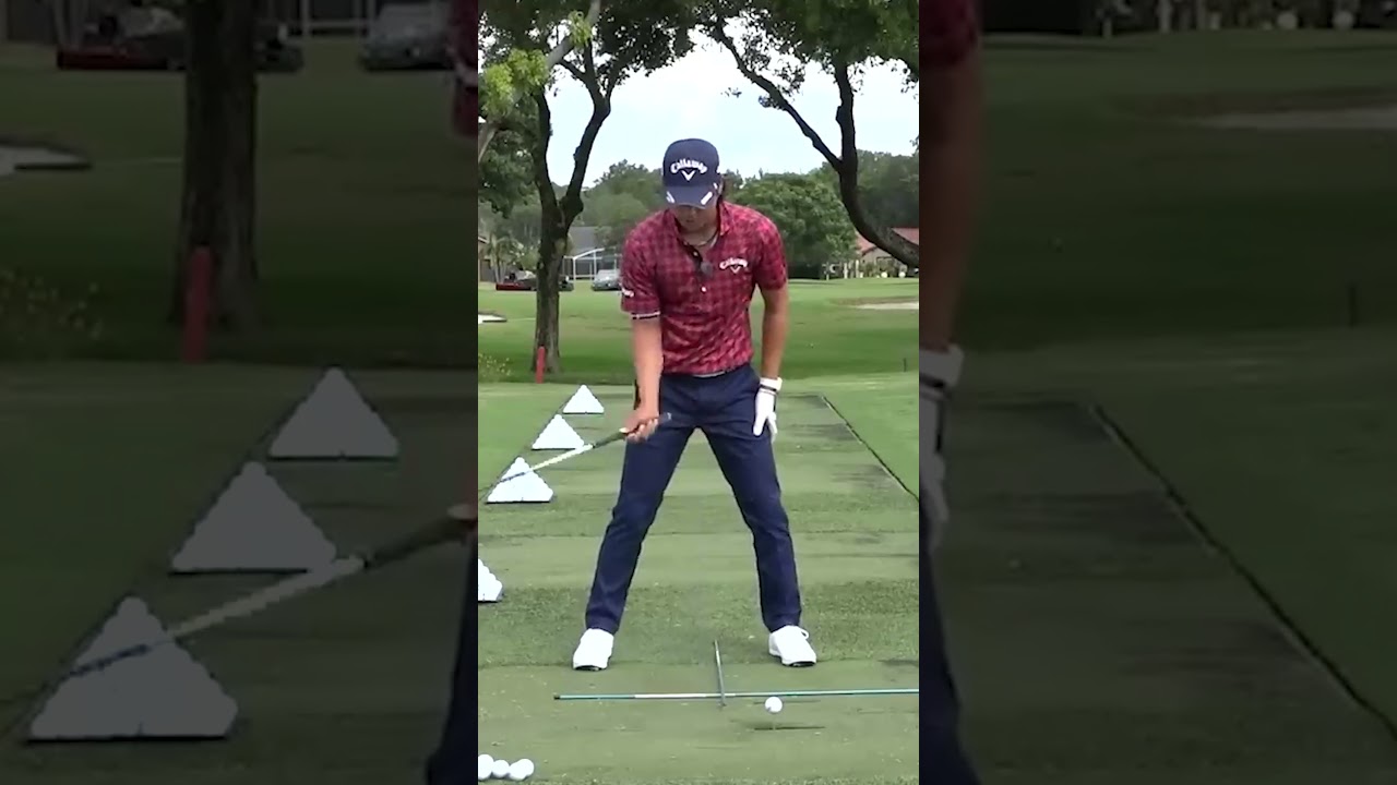 【真っすぐ飛ぶ】ボールの手前をダフる練習法 #石川遼 #ゴルフ #ゴルフレッスン
