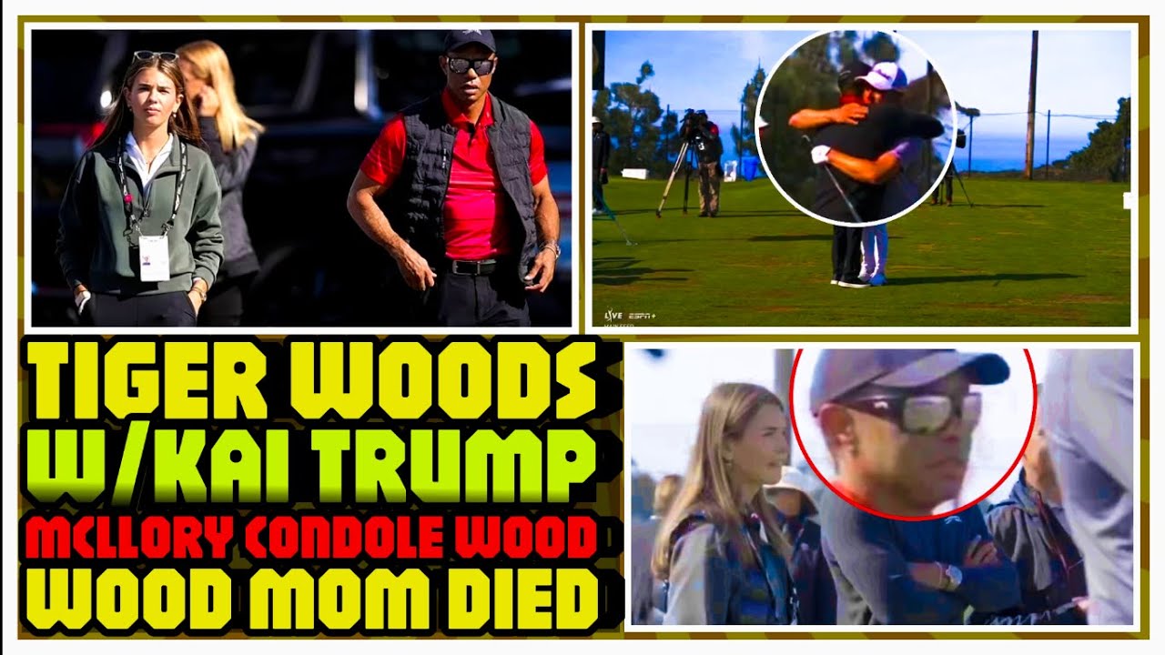 Tiger Woods hug Rory Mcllory with Kai Trump | Woods mother death | PGA Tour golf event California