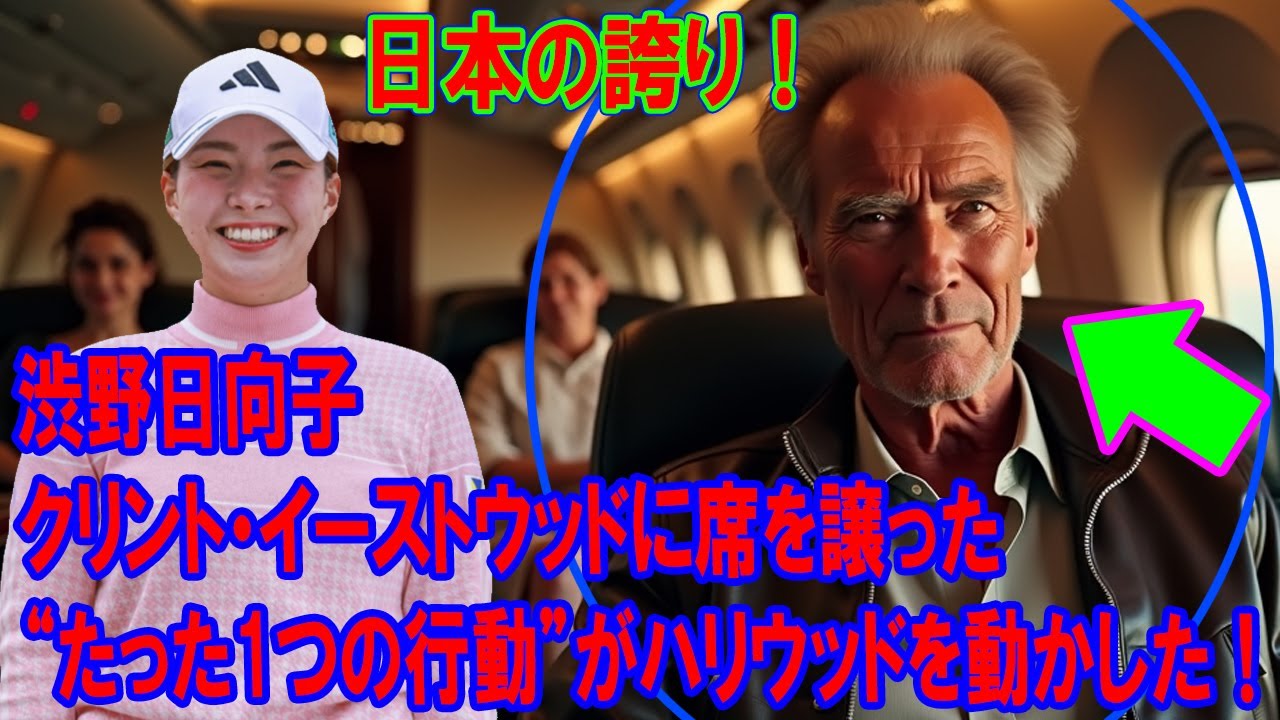 渋野日向子、クリント・イーストウッドにファーストクラスの席を譲る…日本の誇り！たった一つの優しさがハリウッドを動かした！
