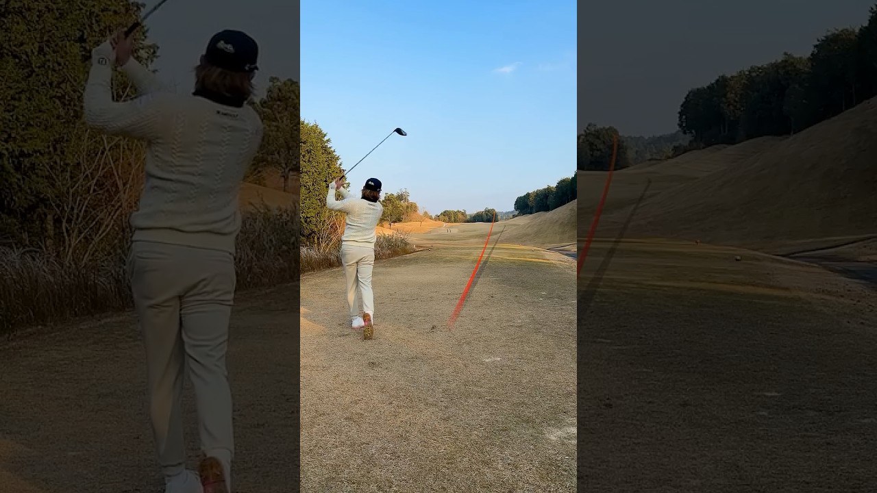 低い球はこんな感じで打つといいよ #ゴルフ
