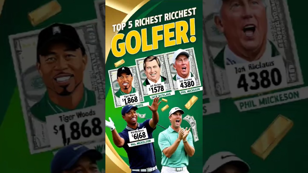 "Top 5 Richest Golfers in the World | Shocking Net Worth Revealed!"#sports #golf #shorts