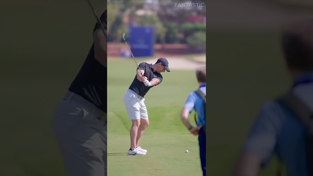 PGA Rory Mcilroy Golf Iron Swing & Slow Motion
