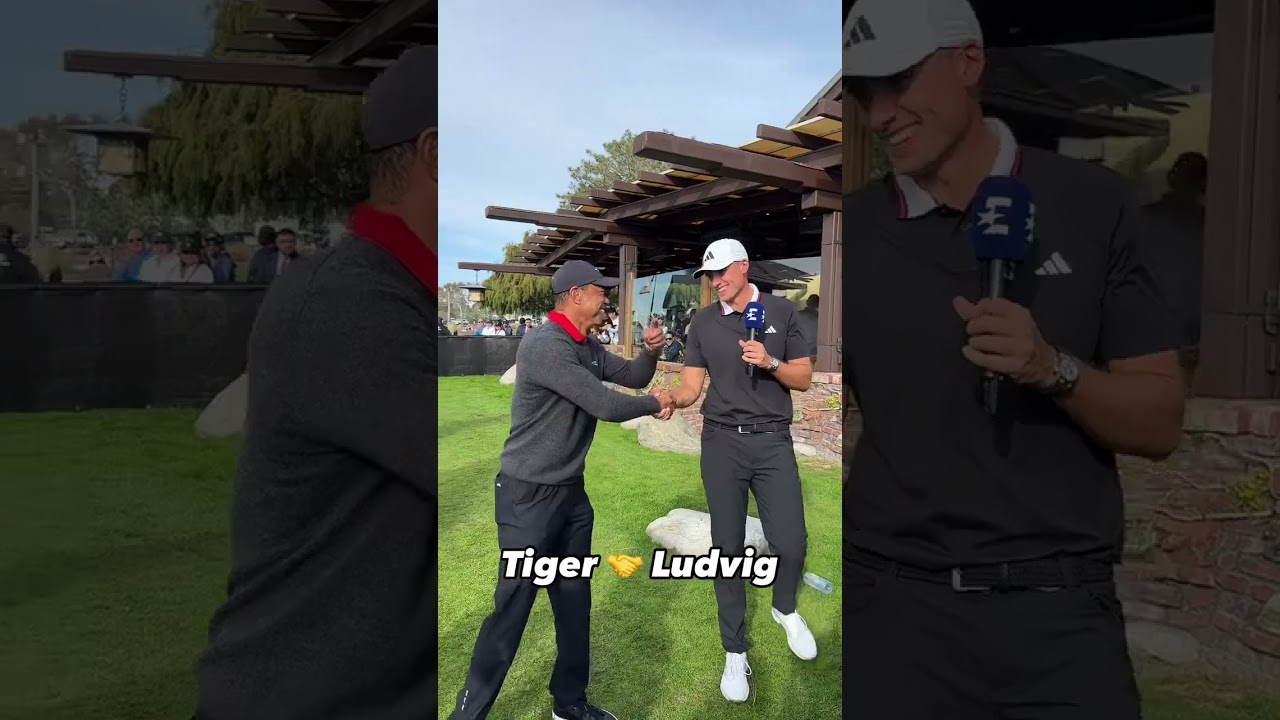 The tournament host greets the champion 🏆