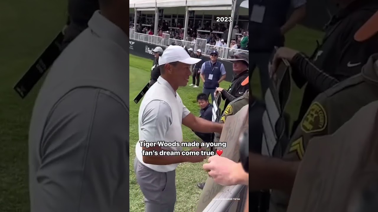 Meet Tiger Woods ✅🥰 A dream came true at the 2023 Genesis Invitational.