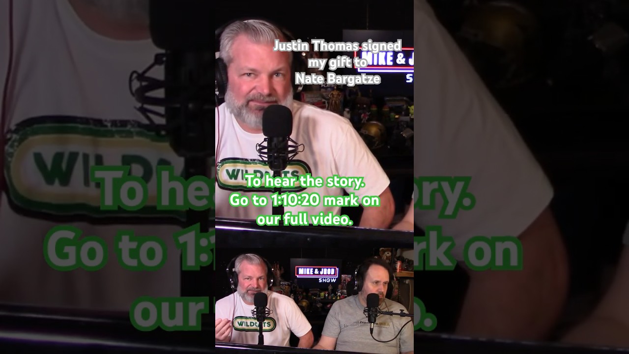 Justin Thomas made my gift to Nate Perfect! #podcast #pgatour #comedy #natebargatze #golf