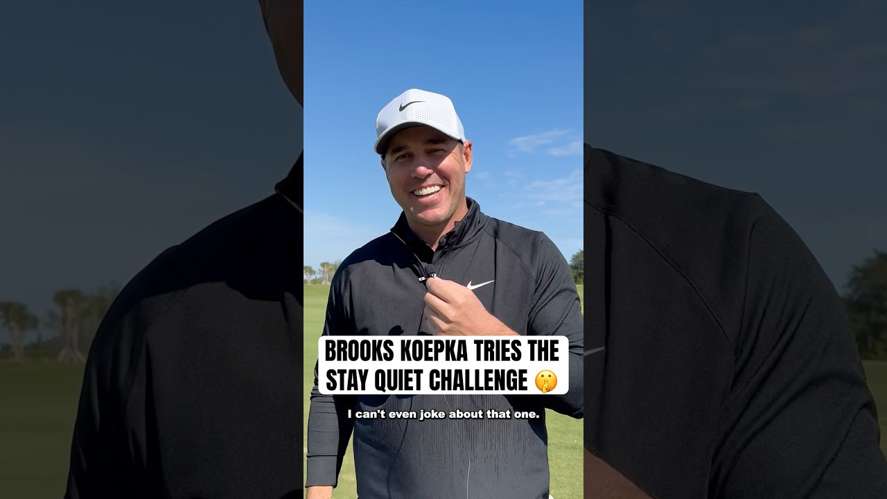 Brooks has to stay quiet until he hears a better golfer than him. 😂