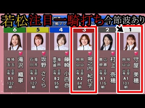 【若松競艇】今節いつもの強さなし①守屋美穂VS一撃なるか？③堀之内紀代子