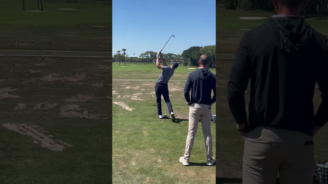 Spieth warming up before Sunday play at the #CognizantClassic #pga #pgatour