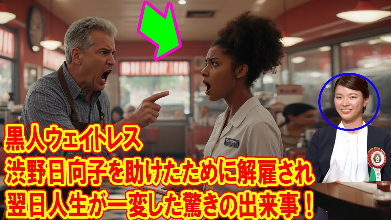 黒人ウェイトレスが渋野日向子を助けたために解雇され、翌日人生が一変した驚きの出来事！