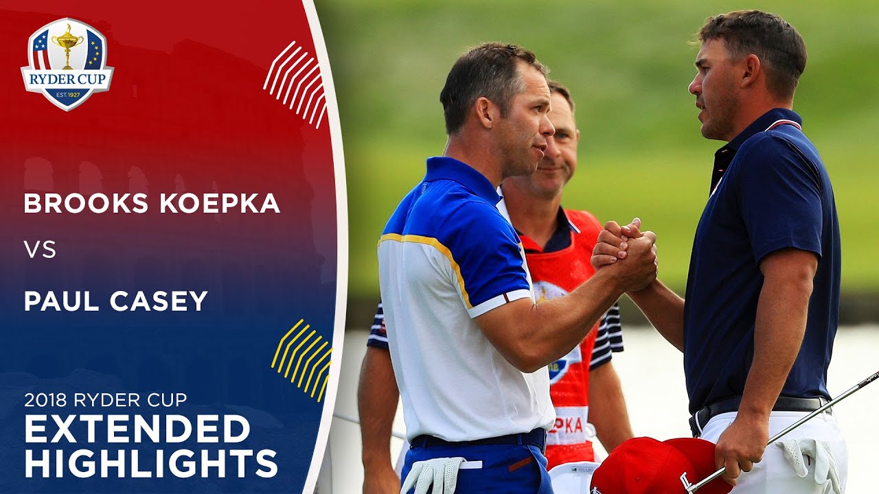 Brooks Koepka vs Paul Casey | Extended Highlights | 2018 Ryder Cup