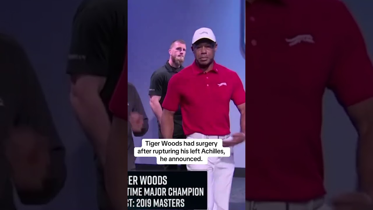 Tiger Woods announced that this morning he underwent surgery for a ruptured Achilles tendon