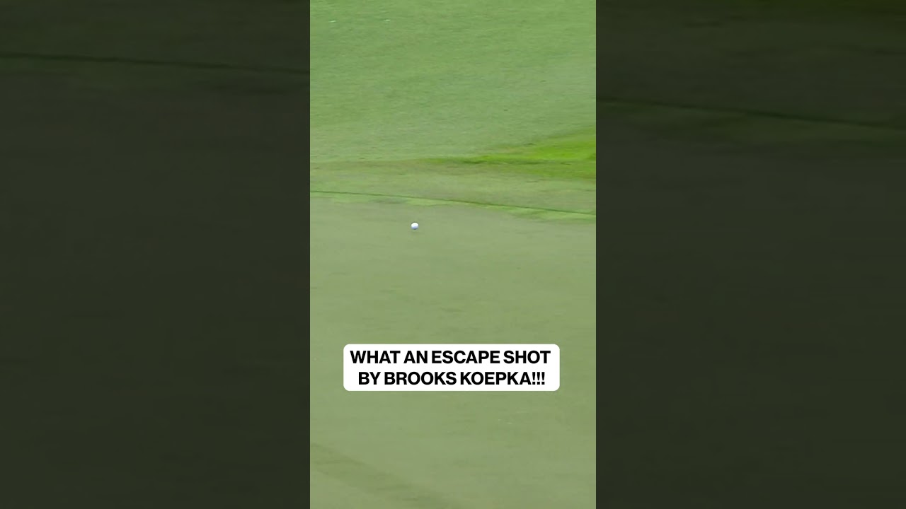 BROOKS KOEPKA.... AMAZING ESCAPE SHOT!! 🤯🔥 #liv #livgolf #golfer #golfswing #tigerwoods