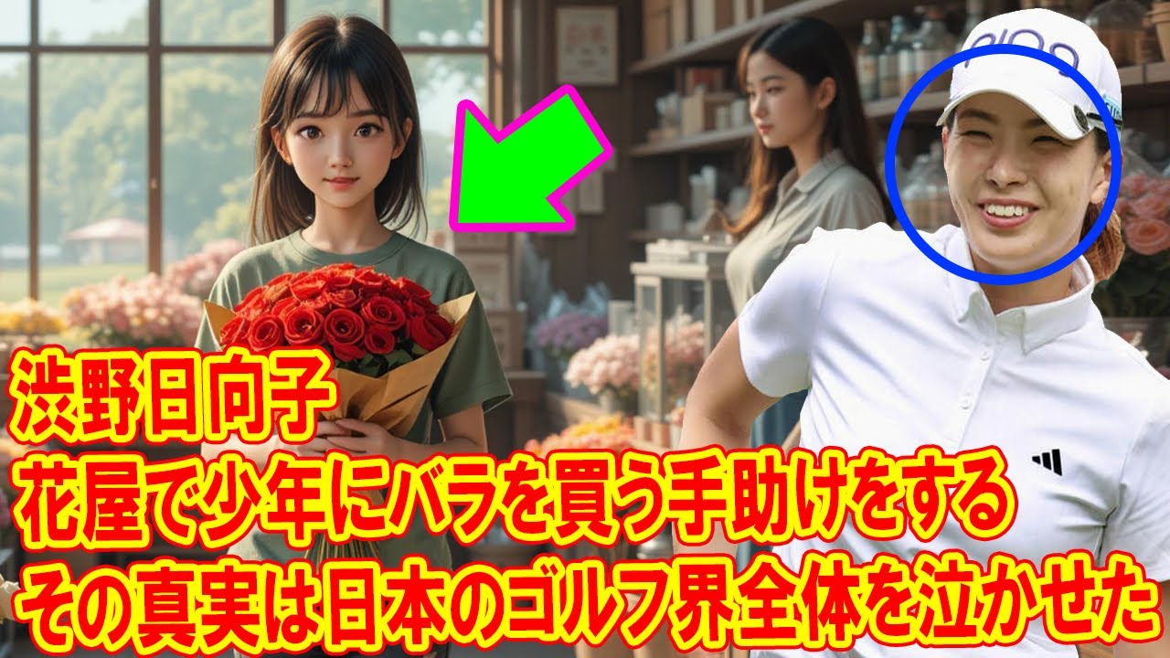 渋野日向子が花屋で少年にバラを買う手助けをする——日本中を泣かせたその事実に涙が止まらない