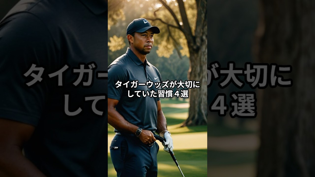 【習慣】タイガーウッズが大切にしていた習慣４選#shorts #偉人 #名言　＃努力　＃失敗　＃ゴルフ　＃タイガーウッズ　＃メンタル　＃習慣　＃逆境　＃挑戦　＃交通事故