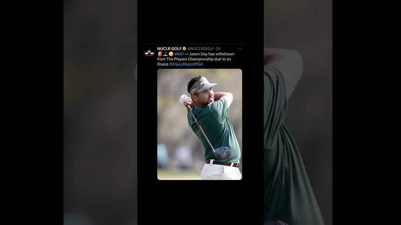 Jason Day has withdrawn from the Players Championship at TPC Sawgrass | #zachriddlegolf #jasonday