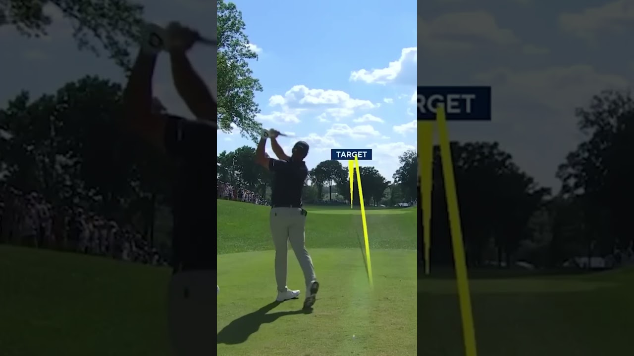 Bryson DeChambeau 3 Wood Tee Shot Down the Line 2024 #brysondechambeau #pgatour #golfswing