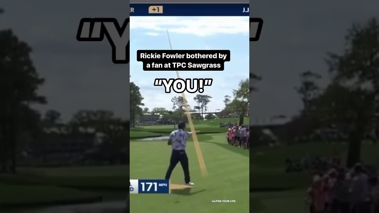 Rickie Fowler reacts to a spectator’s camera clicking 👀