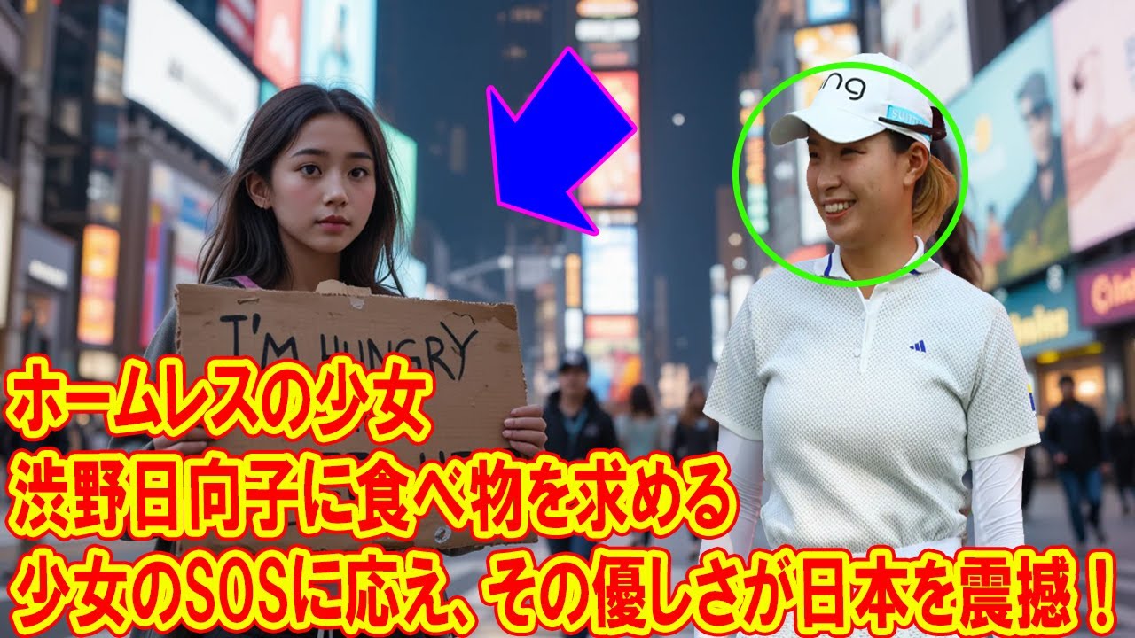 ホームレスの少女が渋野日向子に食べ物を求める―少女のSOSに応え、その優しさが日本を震撼！