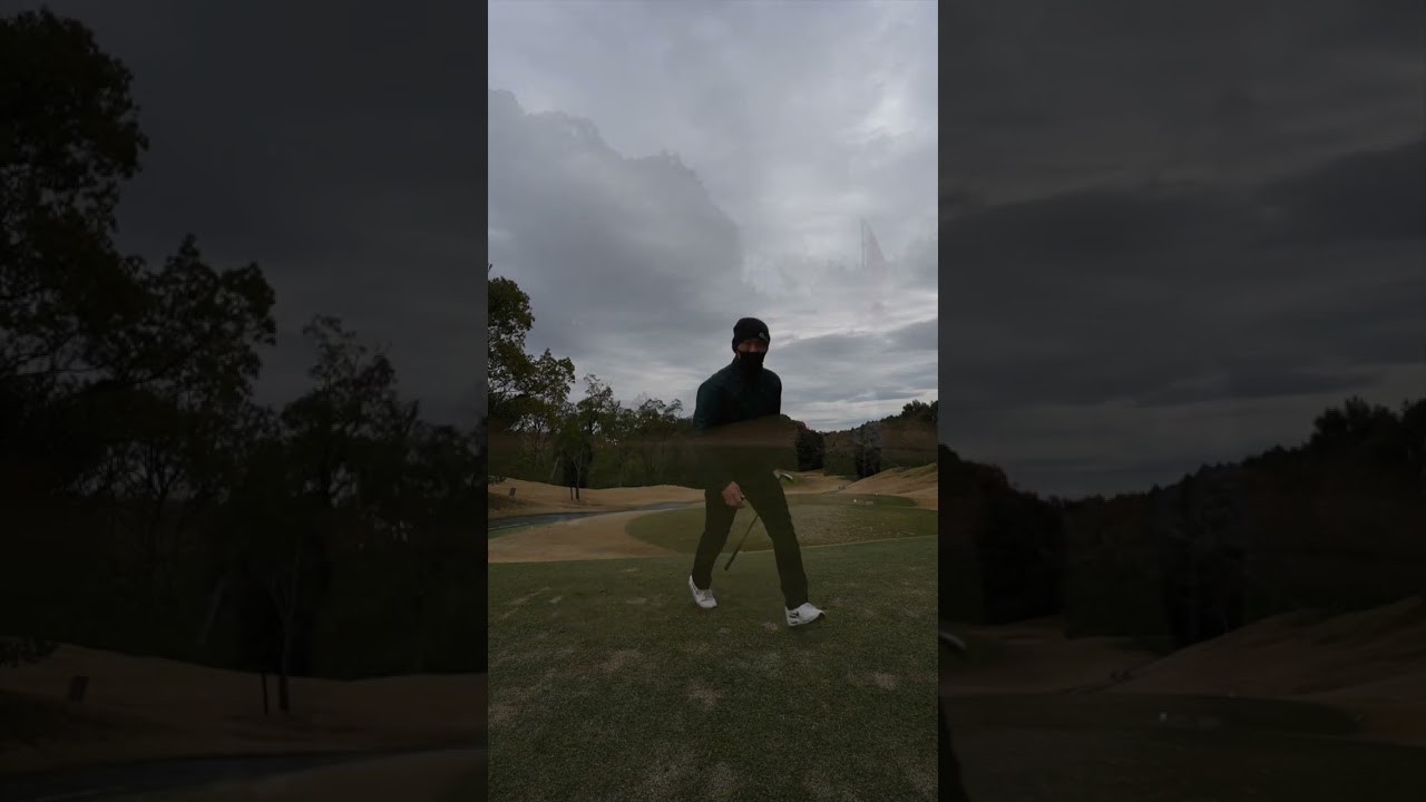 プロでもOB打つことある狭くて全長52ydの2段グリーンがあるパー3⛳️ちなみにティーショット完璧でした🏌️‍♂️ #golf #スイングトップ #ゴルフ #ゴルフ最高 #golfswing