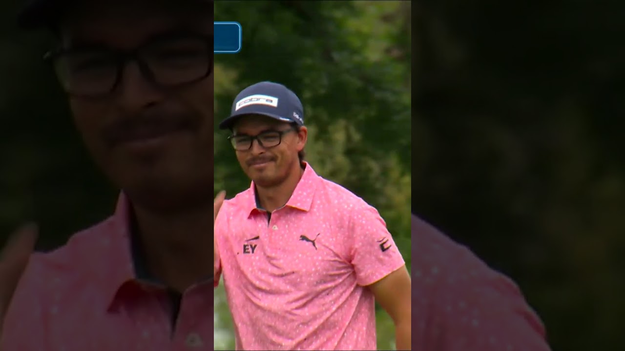 Rickie Fowler bounces the eagle in 🤩