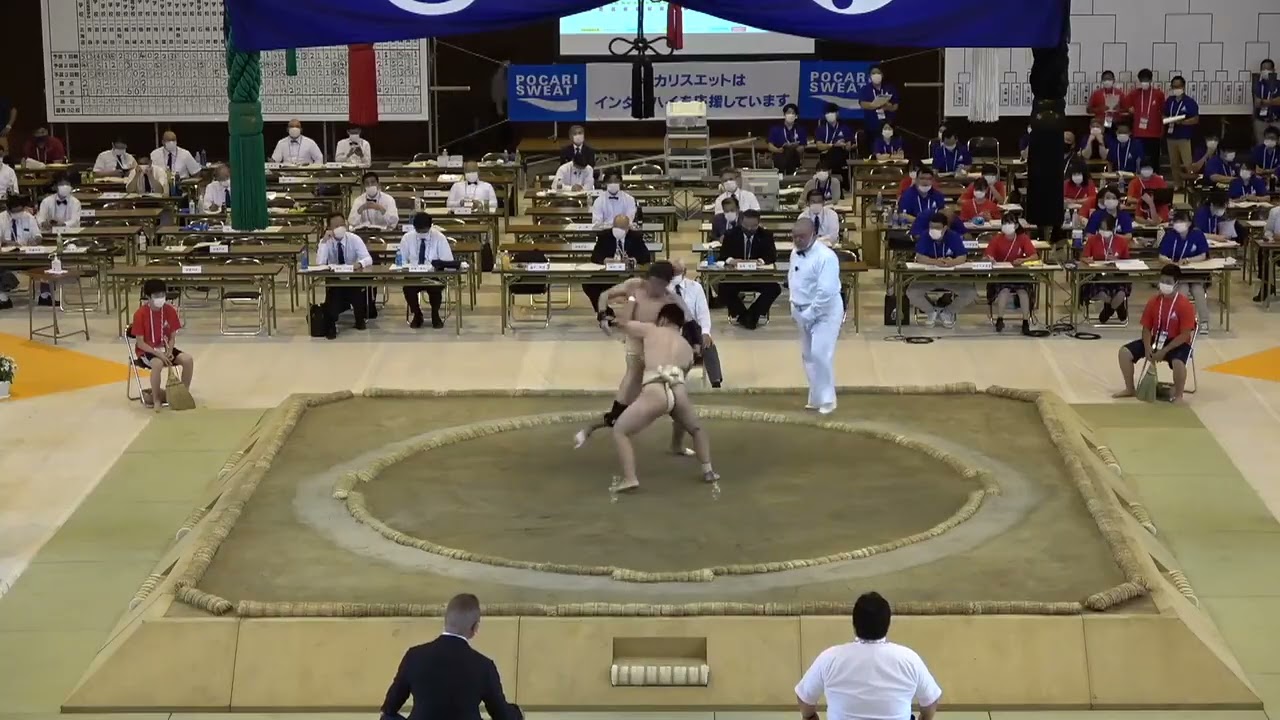 2021年IH 相撲 個人80kg級未満 1回戦 奥野陽稀 明野(三重) vs 鈴木愛斗 飛龍(静岡)