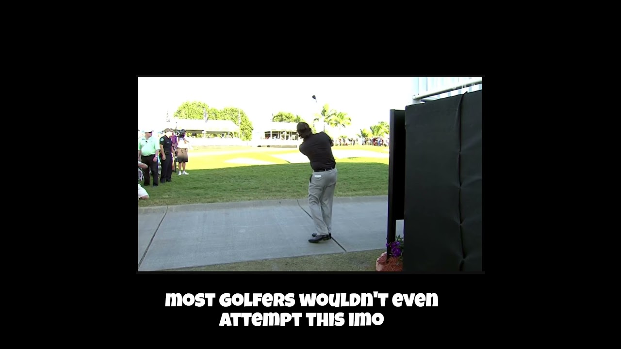 Phil Hits Ball Off The Cart Path Beautifully! #golf