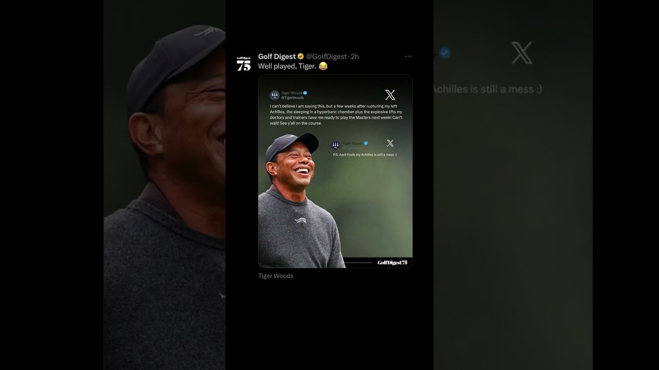 Tiger Woods Achilles | Augusta National 2025 | #zachriddlegolf #golf #tigerwoods #golfnews