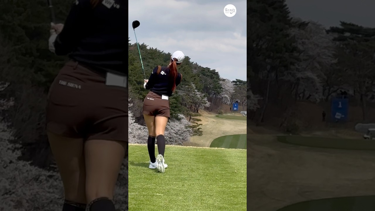 벚꽃 여신 강림 ❤️ 🥰 | KLPGA 유현주(Hyunju Yoo) @_hyunju.__ #응원릴레이2025