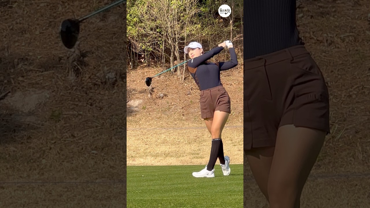 어드레스 하자마자 냅다 갈겨?! ㅎㄷㄷ 🖤🤎 | KLPGA 유현주(Hyunju Yoo) #응원릴레이2025