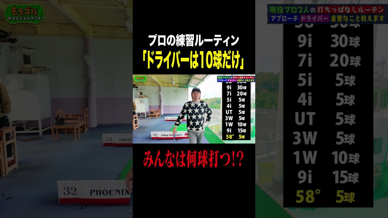 【初公開】プロの打ちっぱなしルーティン #ゴルフ
