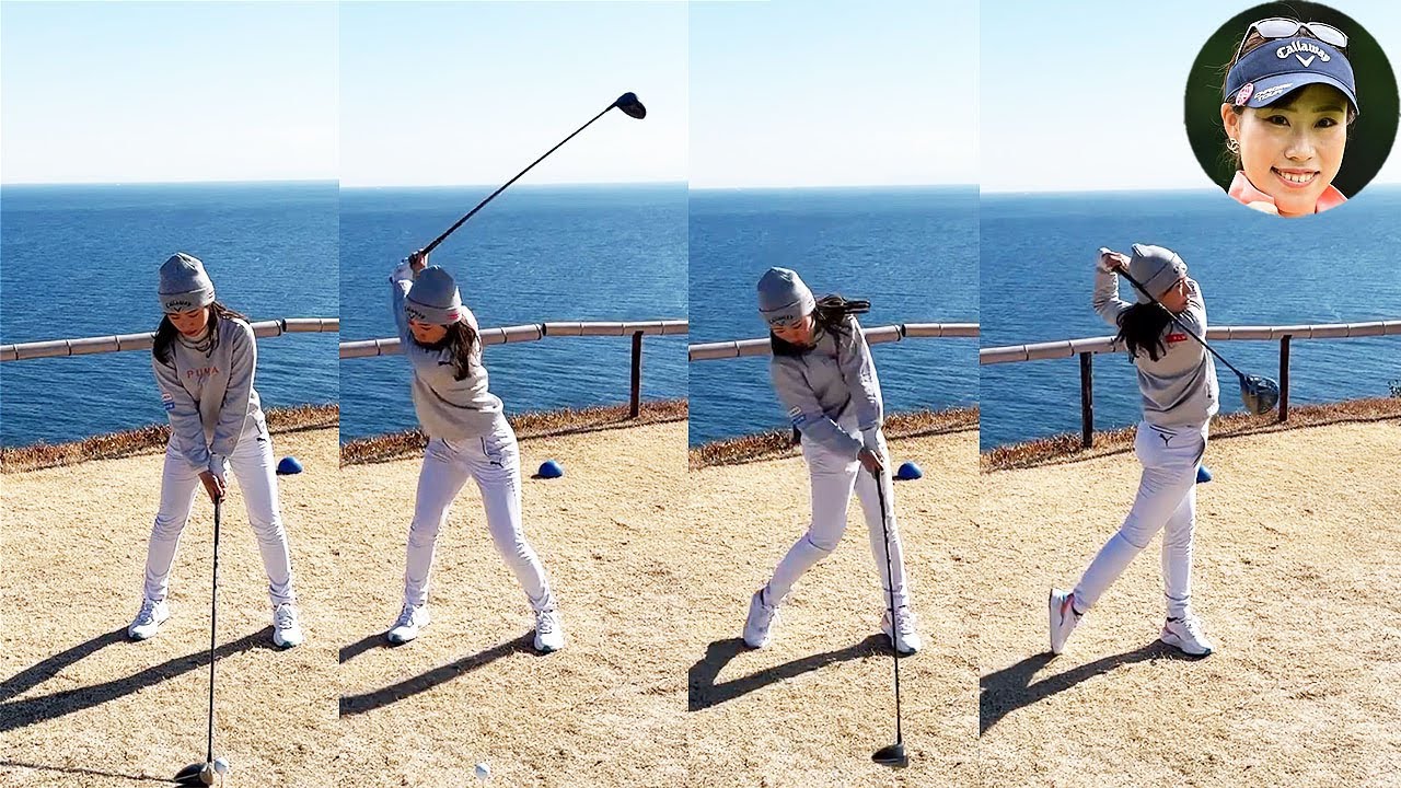 Ayako Kimura 木村彩子 プロゴルファー DRIVER SHOT SLOW MOTION !!!