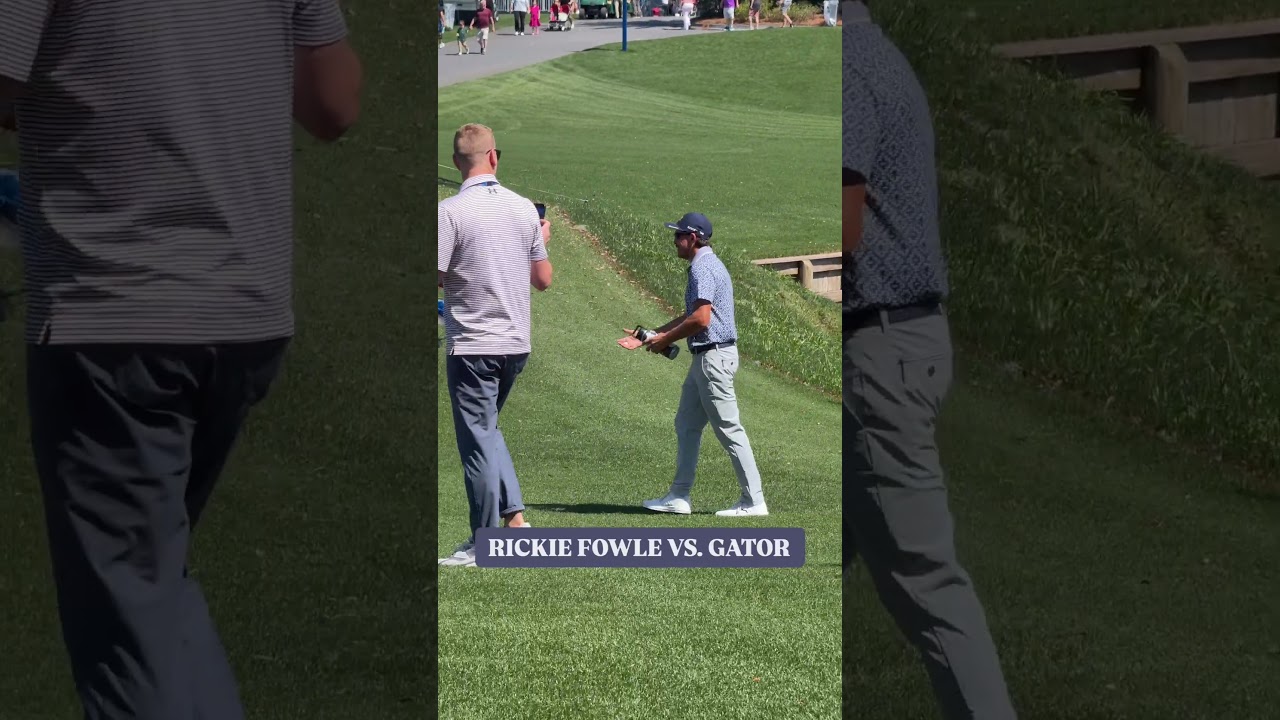 Rickie Fowler takes on alligator at The PLAYERS Championship! 🐊 #theplayers #rickiefowler #pgatour