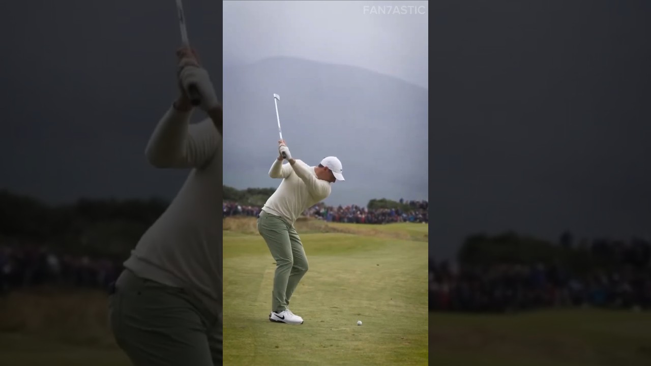 PGA Rory Mcilroy Low Fade Stinger Shot & Golf Swing Slow Motion
