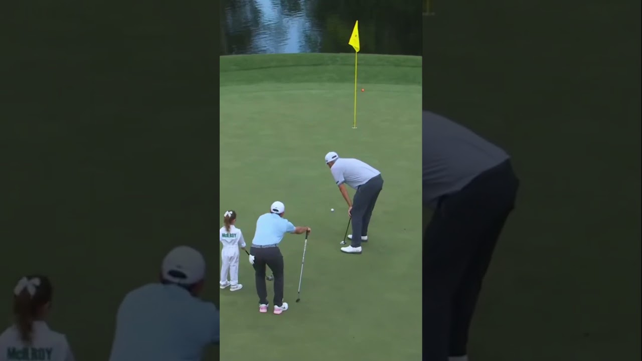 Rory McIlroy & Jordan Spieth children & Terry give Masters Highlights (Kids) #youtubeshorts #shorts