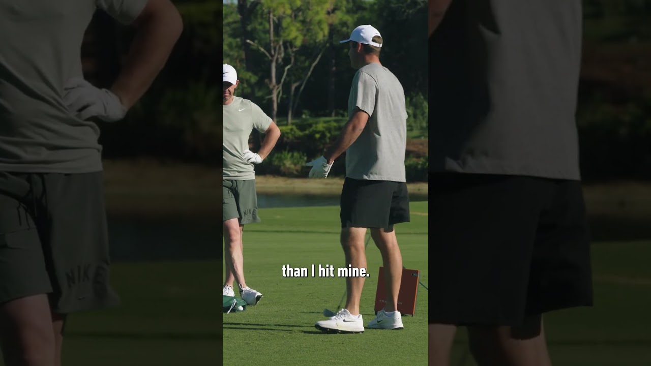 Scottie Scheffler and Rory McIlroy scare the pin from 216 yards...