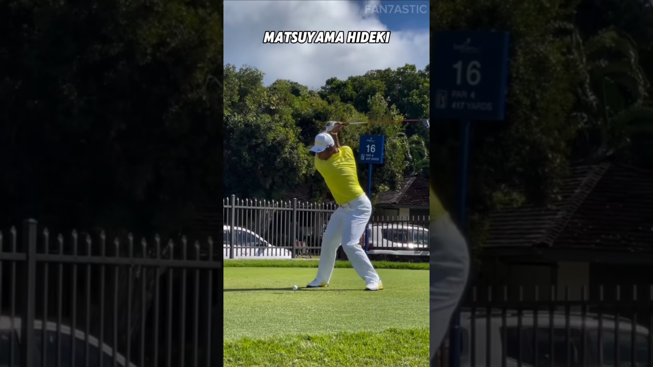 PGA Matsuyama Hideki Golf Driver Swing
