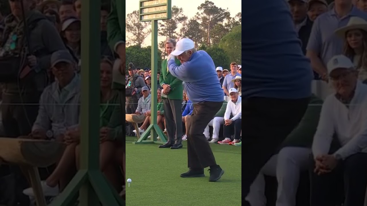 The GREAT Jack Nicklaus driving it at the 2025 Masters #jacknicklaus #themasters #golf #goldenbear
