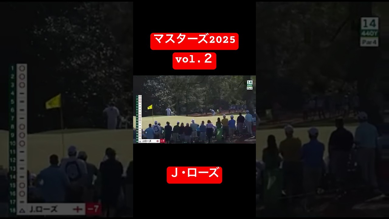 【Masters2025】マスターズ2025 単独首位のＪ･ローズ🥀　1st round 後半ハイライト