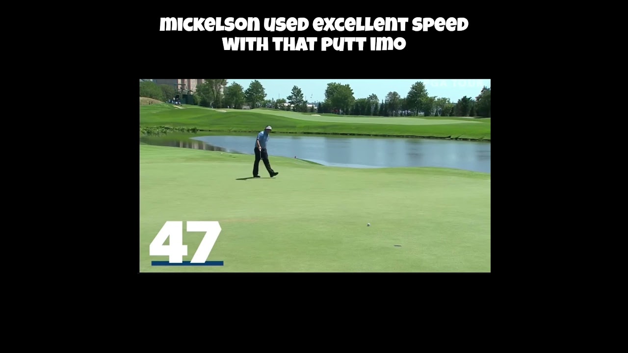 Phil Mickelson Sinks Stunning Long Putt! #golf #philmickelson #pgatour
