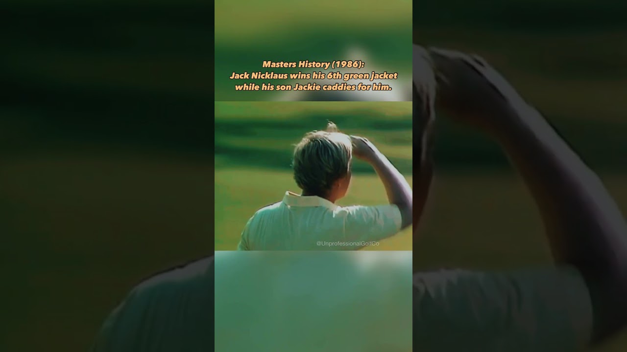 Jack Nicklaus wins his 6th green jacket at The Masters in 1986. #golf #jacknicklaus #golfshorts