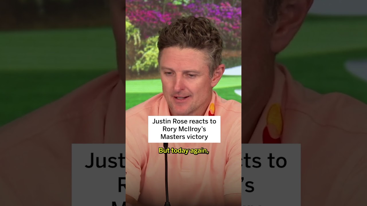 Justin Rose reacts to Rory McIlroy's Masters victory. #shorts