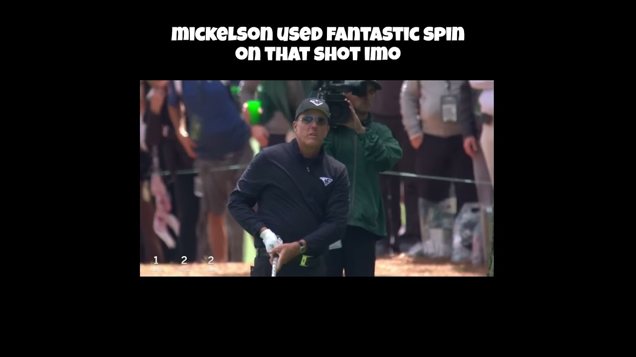 Phil Mickelson Uses Backspin Well for Great Shot at the Masters! #golf #philmickelson #themasters
