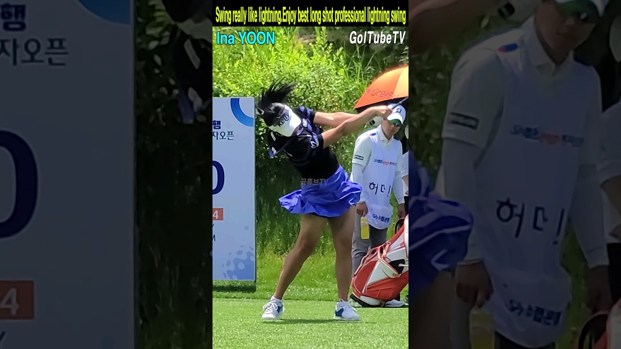 Swing really like lightning.Enjoy best long shot professional lightning swing.Ina YOON