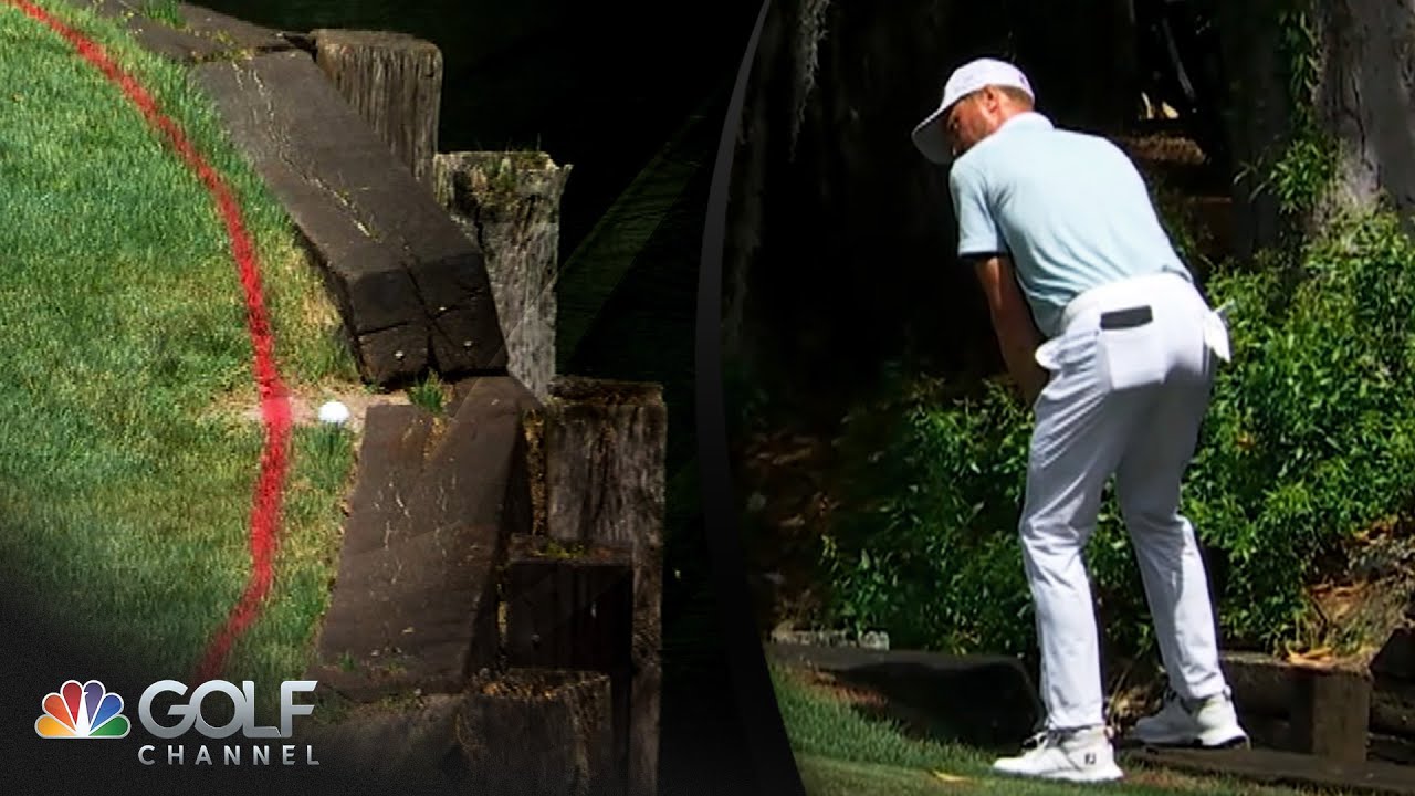 Justin Thomas gets lucky break, makes par save in RBC Heritage Final Round | Golf Channel